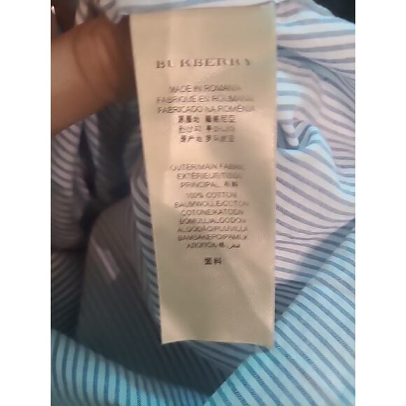 Burberry Brit Womens Small Button Down Collared Logo Equestrian Knight Shirt Top - Picture 5 of 5